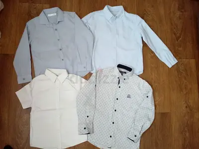 Lot of 4 boys long  short sleeve shirts - size for children