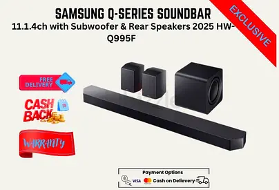 Samsung Q-Series Soundbar 11.1.4ch with Subwoofer  Rear Speakers 2025 Q995F Free delivery-Warra