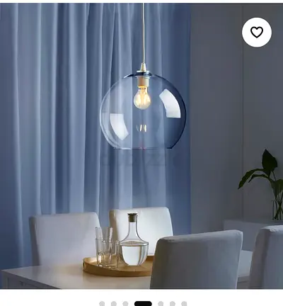 IKEA Clear Glass Pendant Ceiling Light