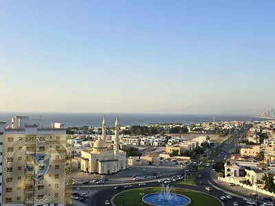 For annual rent two bedroom hall with exceptionally large living spaces sea view free parking huge hallway maid’s room two master bedrooms built-in wa