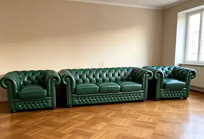 Sofa Chesterfield 5 Seater Leather