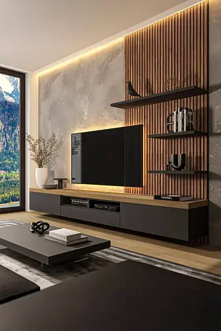Media wall custom made
