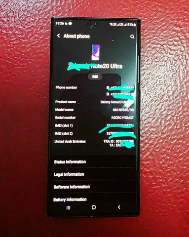 Samsung galaxy Note 20 ultra-5G UAE 🇦🇪 TDRA Version Dual Sim Orginal 12gb/256gb
