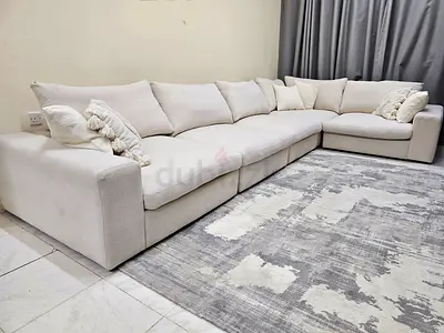 Filled Feather Sectional European sofa 6 siters like new.