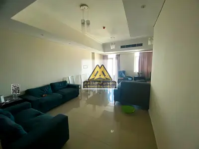 2-bedroom apartment with hall in Industrial Area 2, 3 master bathrooms, balcony, built-in wardrobes