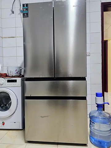 Hisense Stainless Steel Double Door Refrigerator - Good Working Condition