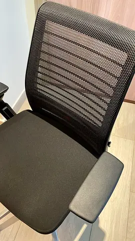 Steelcase Think Office Chair, Contemporary Style, Black, Aluminum, Integrated LiveBack System