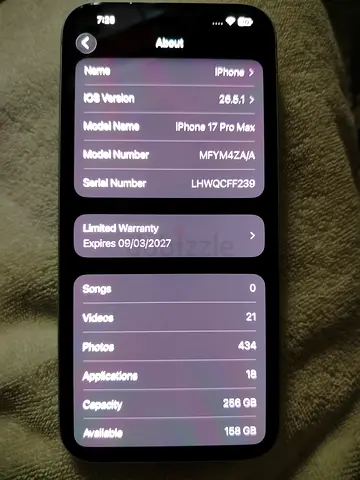 iPhone 17 Pro Max 256GB - Good Condition