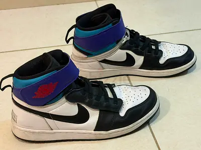 Used Jordan 1 High FlyEase Hyper Royal Color, Size 10.5 US