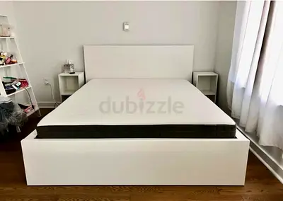 Ikea malam bed with ikea mattress king size 180 x200cm