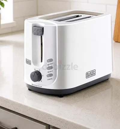 Black  Decker 2-Slice Toaster - White, Good Condition