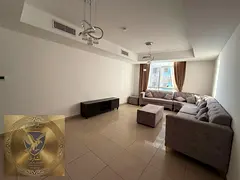 Two bedroom apartment for annual rent in Al Mamzar Sharjah with free parking sea view and super delu