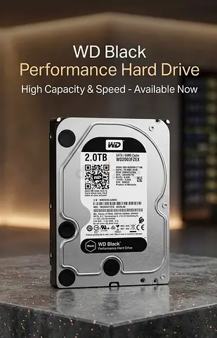 WD Black 2TB Performance Internal Hard Drive - Excellent Condition