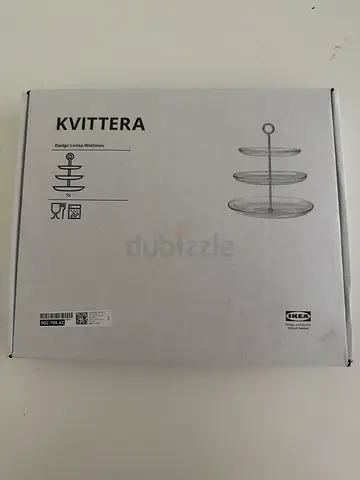 IKEA KVITTERA 3-tier Glass Serving Stand - New in Box