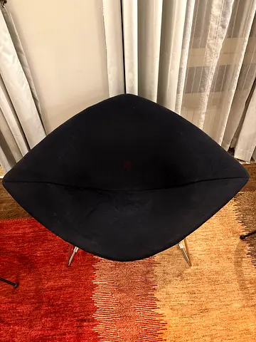 Modern Black Upholstered Accent Chair with Metal Legs