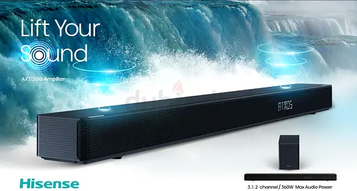 Hisense Soundbar with Wireless Subwoofer - 3.1.2 Channel, 360W, Price negotiable for serious buyers