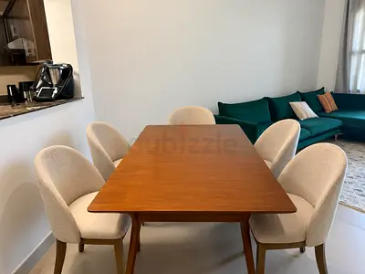 West elm extendable Dining Table 6-8 seater with 6 Chairs