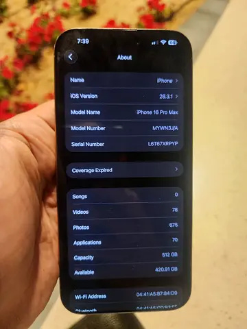 I phone 16 pro max