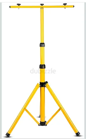 Adjustable Yellow Tripod Stand - Portable Work Light/Tool Mount