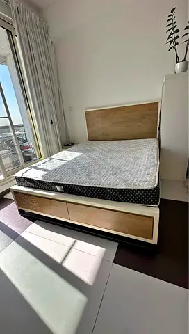 Bed with mattress