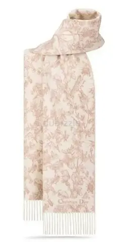 Christian Dior Scarf Wool and Cashmere Pink Reversible
