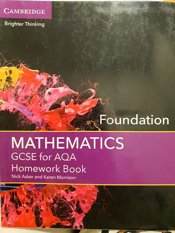 GCSE AQA Maths A homework book