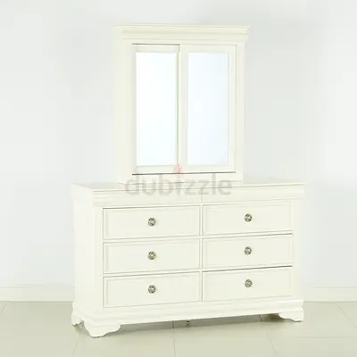 Classic white dresser with mirror