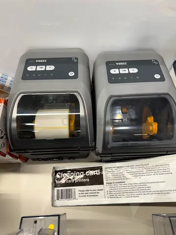 Pair of Zebra Card/Label Printers - Working Condition