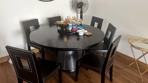 Dining table with 6 chaira for sale