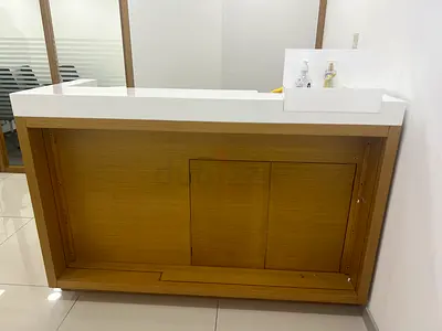 Reception Desk with Side cupboard