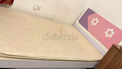 Bed with mattress