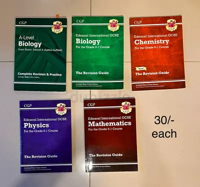 Set of 5 CGP Edexcel GCSE  A-Level Science books - 30 AED Each