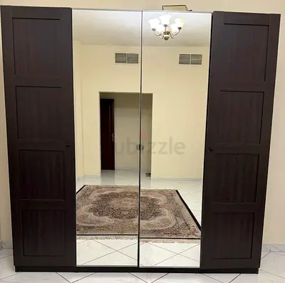 IKEA 4-Door Wardrobe with Mirror