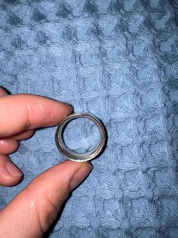 Simple silver band ring