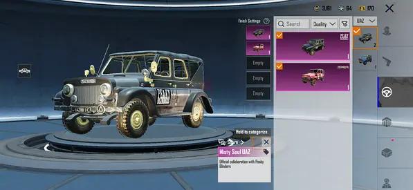 PUBG acc for sell with 14 big materials along with lots of popularity and lucky coins in account.
