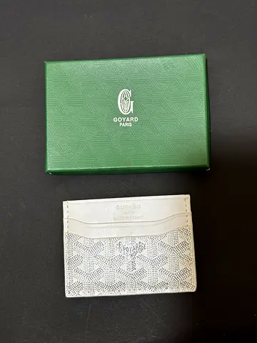 Goyard card wallet white
