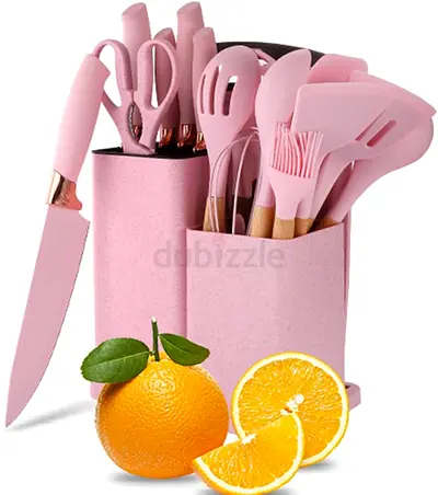 19 Pcs Kitchen Cooking Utensils and Knife Set