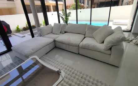 Marina Homes feather 🪶 filled modular sofa with ottoman