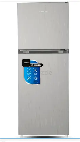 KROME Top Freezer Refrigerator – Silver, Good Condition