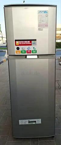 Hitachi brand Fridge, working properly, with silver color, neatclean