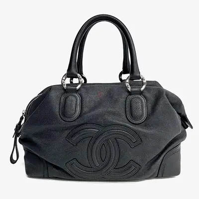 Authentic Chanel Black Leather tote bag