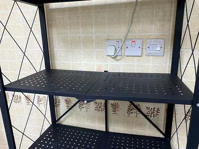 Black Metal Storing Unit - 5-Tier Rack