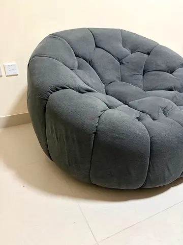 Plush Deep-Seat Lounge Chair - Dark Grey, Good Condition