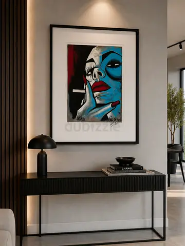 3 x Framed Pop-Art Portrait of Woman — Signed Print