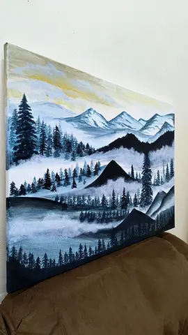 Blue Mountains Foggy Painting