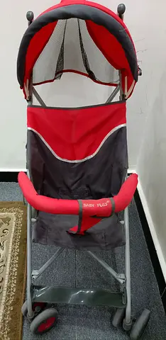 Baby Plus lightweight red umbrella stroller
