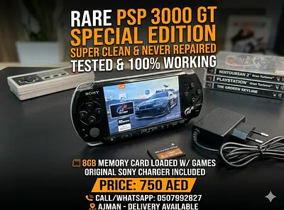 Title: Rare Sony PSP 3000 Gran Turismo Edition - Super Clean Condition!
​Description:
Selling a high
