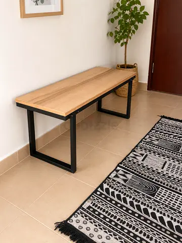 Oak sitting Dining/Hallway Bench with cast Iron Legs – Multipurpose