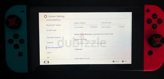Nintendo Switch with Neon Joy-Cons — Good Working Condition. Comes with a 120 GB extendable Micro SD