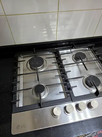 LG Stainless Steel 4-Burner Gas Hob - Built-in, Great condition 50x60
